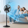 Ventilador de Pedestal 16" Oscilante Ajustable 3 Velocidades - VyFlair