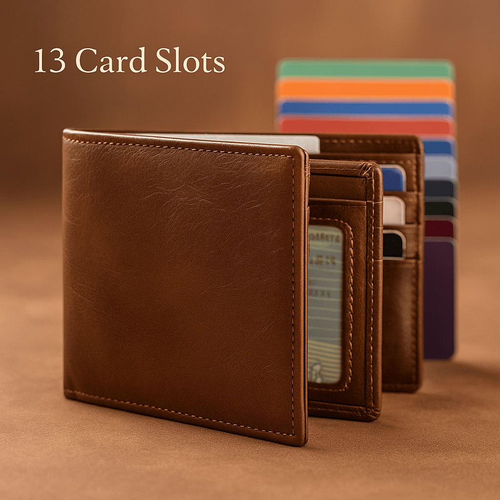Cartera Bifold Hombre Cuero Real con Bloqueo RFID - VyFlair