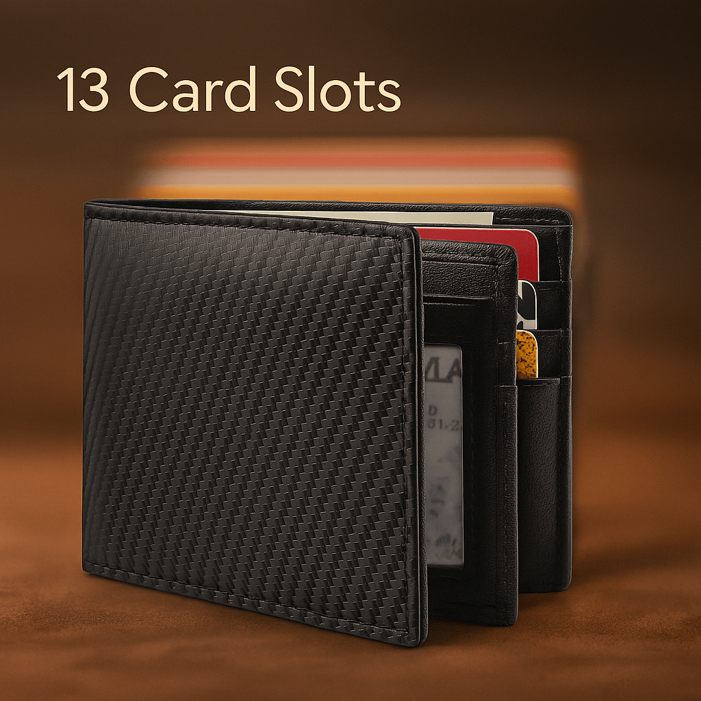 Cartera Bifold Hombre Cuero Real con Bloqueo RFID - VyFlair