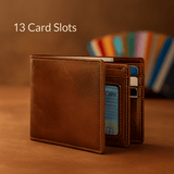 Cartera Bifold Hombre Cuero Real con Bloqueo RFID - VyFlair