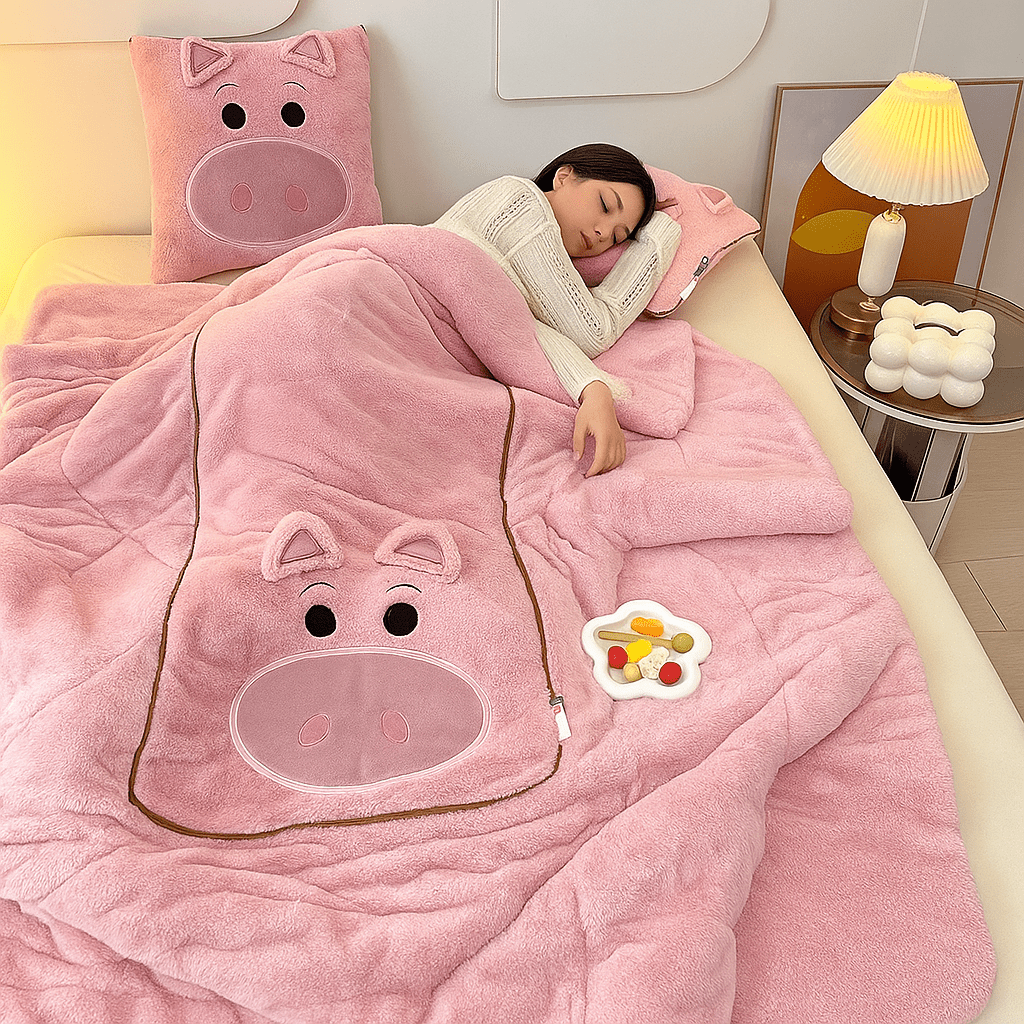 CozyNest Manta con Almohada 2 en 1 Portátil y Plegable - VyFlair