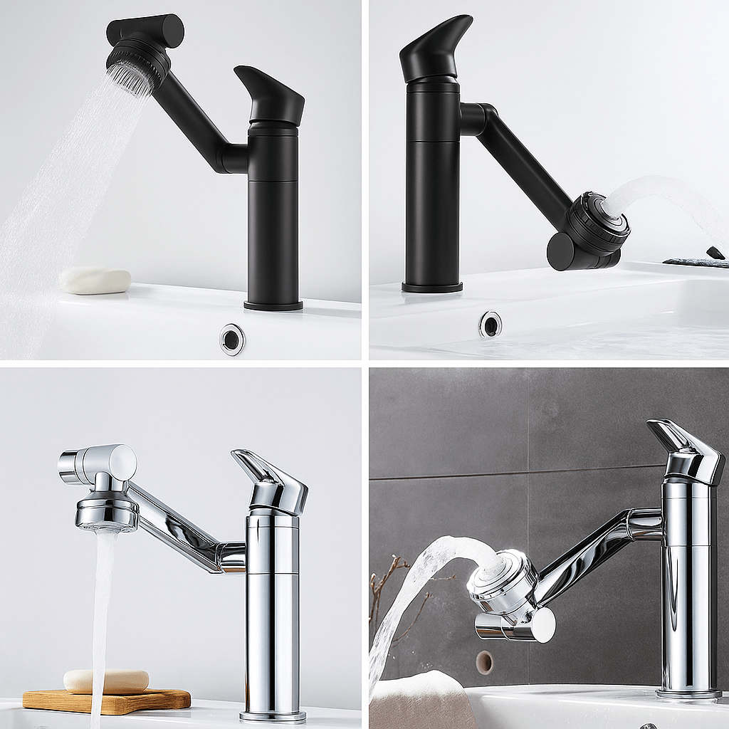 AquaTwist Grifo de Baño Monomando Cromado 1080° - VyFlair