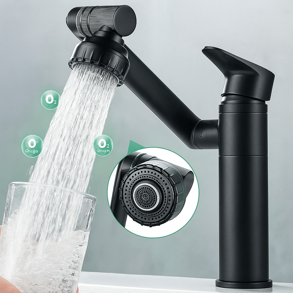AquaTwist Grifo de Baño Monomando Cromado 1080° - VyFlair
