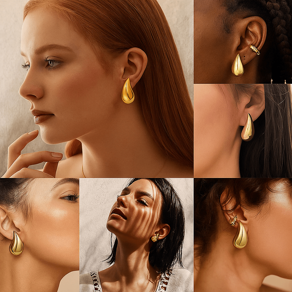 SparkleAura – Pendientes Gota con Cristal Brillante Elegante - VyFlair