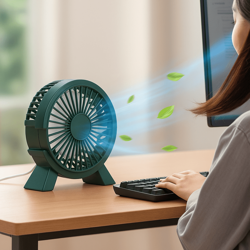 Mini Ventilador Eléctrico Portátil Recargable y Silencioso - VyFlair