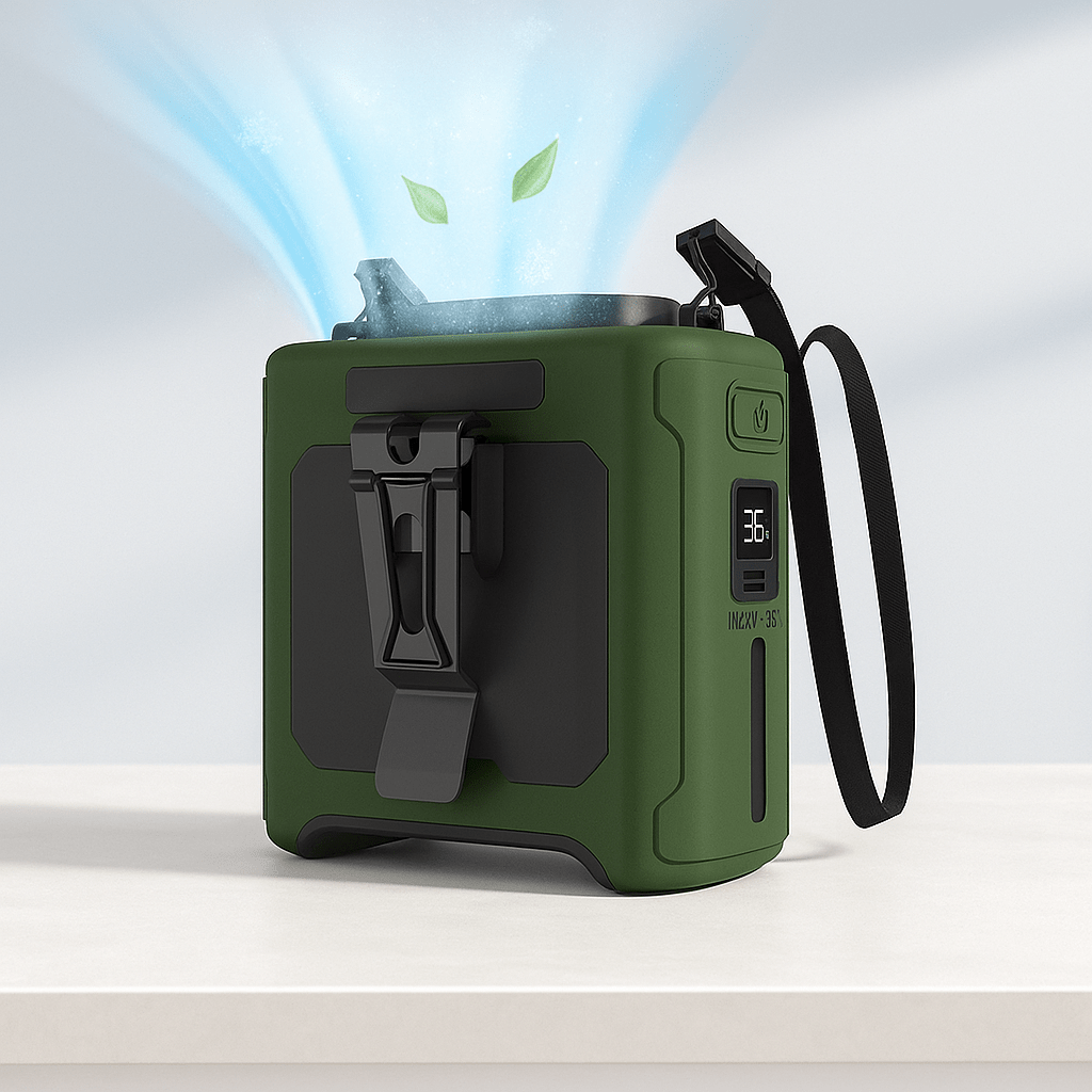 Ventilador Cintura Portátil con Power Bank y Linterna - VyFlair