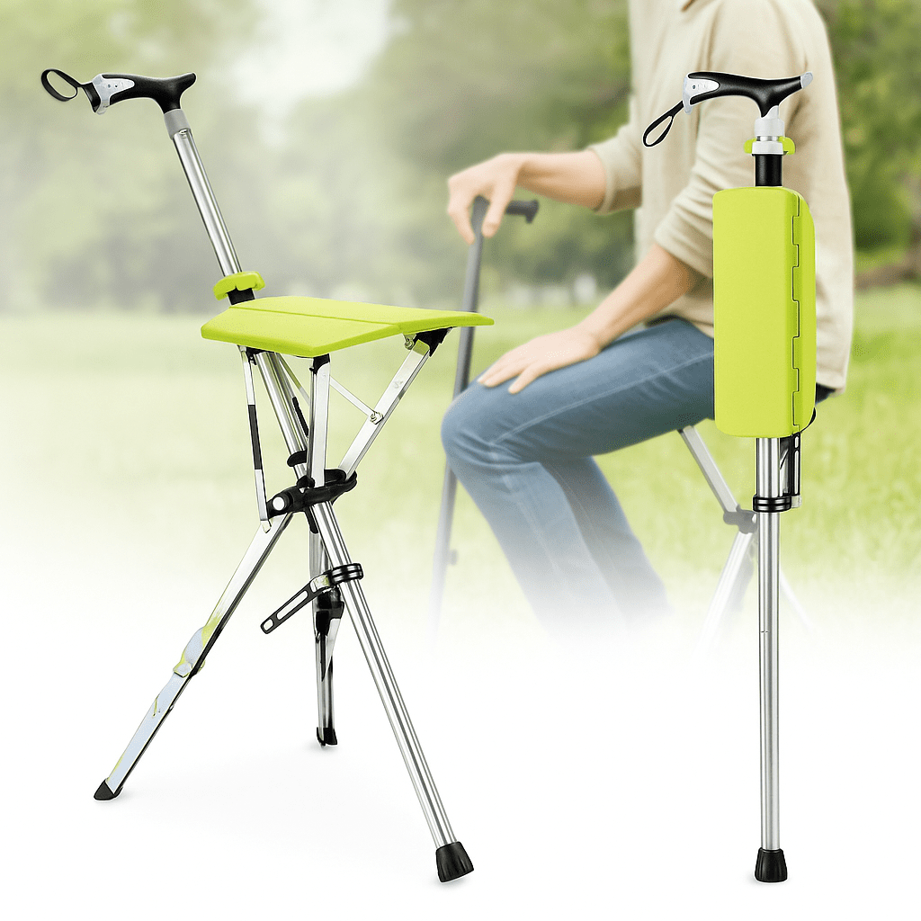 CrutchSeat Taburete Plegable para Muletas Portátil - VyFlair