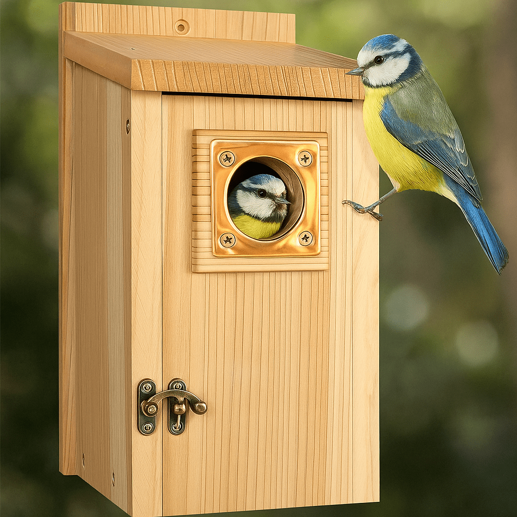 Casa de Pájaros de Cedro con Protector de Cobre - VyFlair