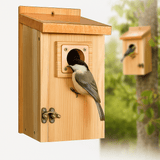Casa de Pájaros de Cedro con Protector de Cobre - VyFlair