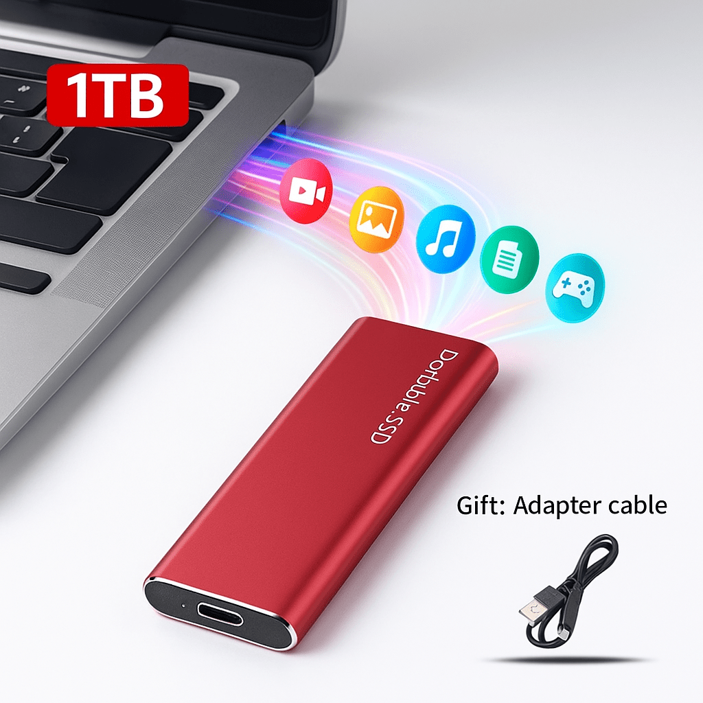 Disco Duro SSD Externo 128TB USB 3.2 Rápido - VyFlair