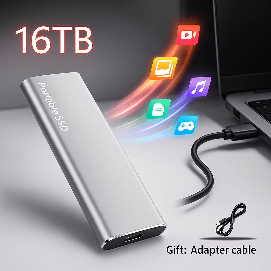 Disco Duro SSD Externo 128TB USB 3.2 Rápido - VyFlair