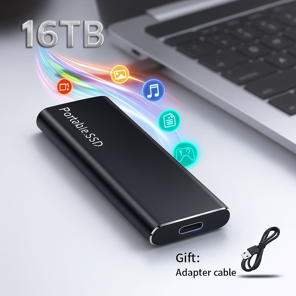 Disco Duro SSD Externo 128TB USB 3.2 Rápido - VyFlair