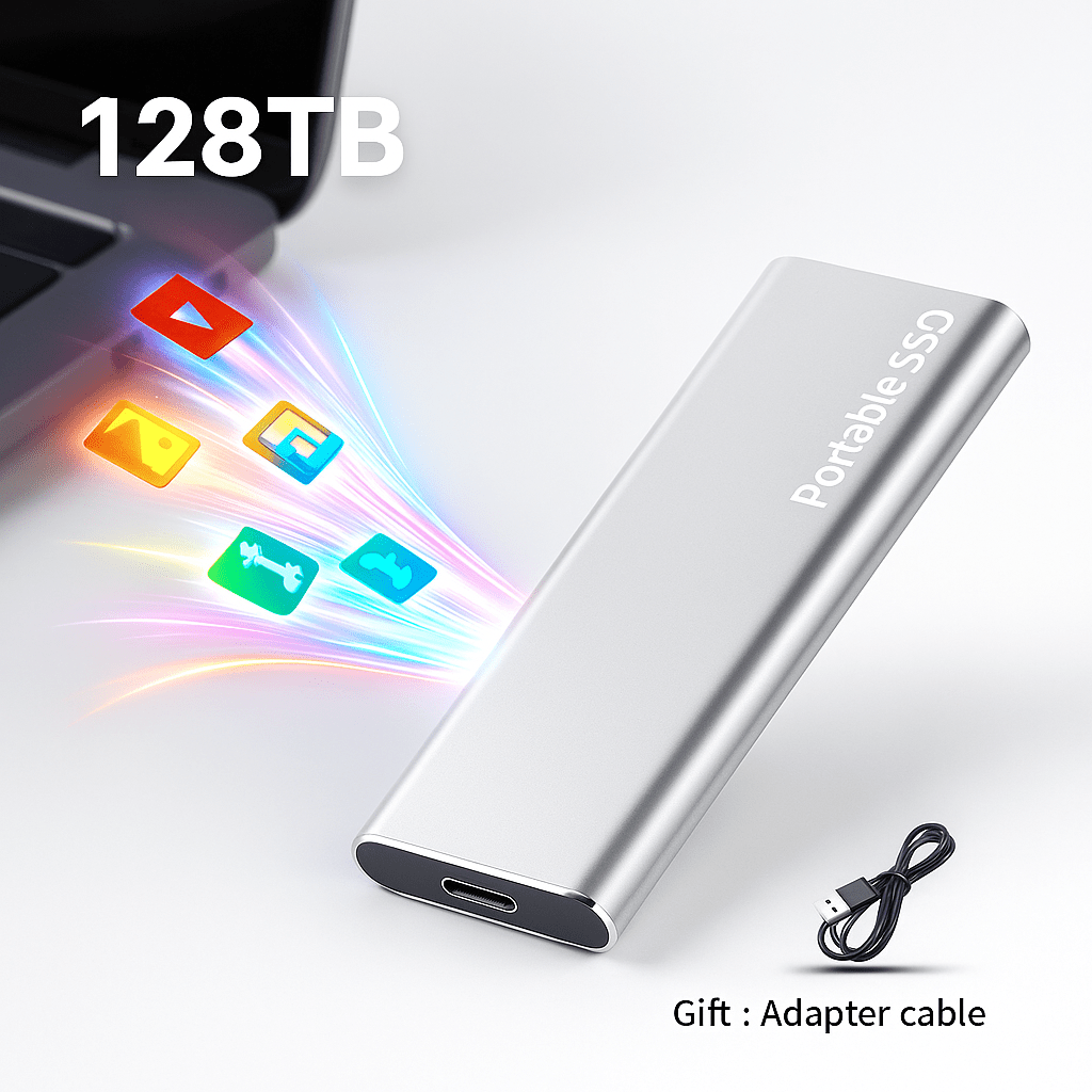 Disco Duro SSD Externo 128TB USB 3.2 Rápido - VyFlair