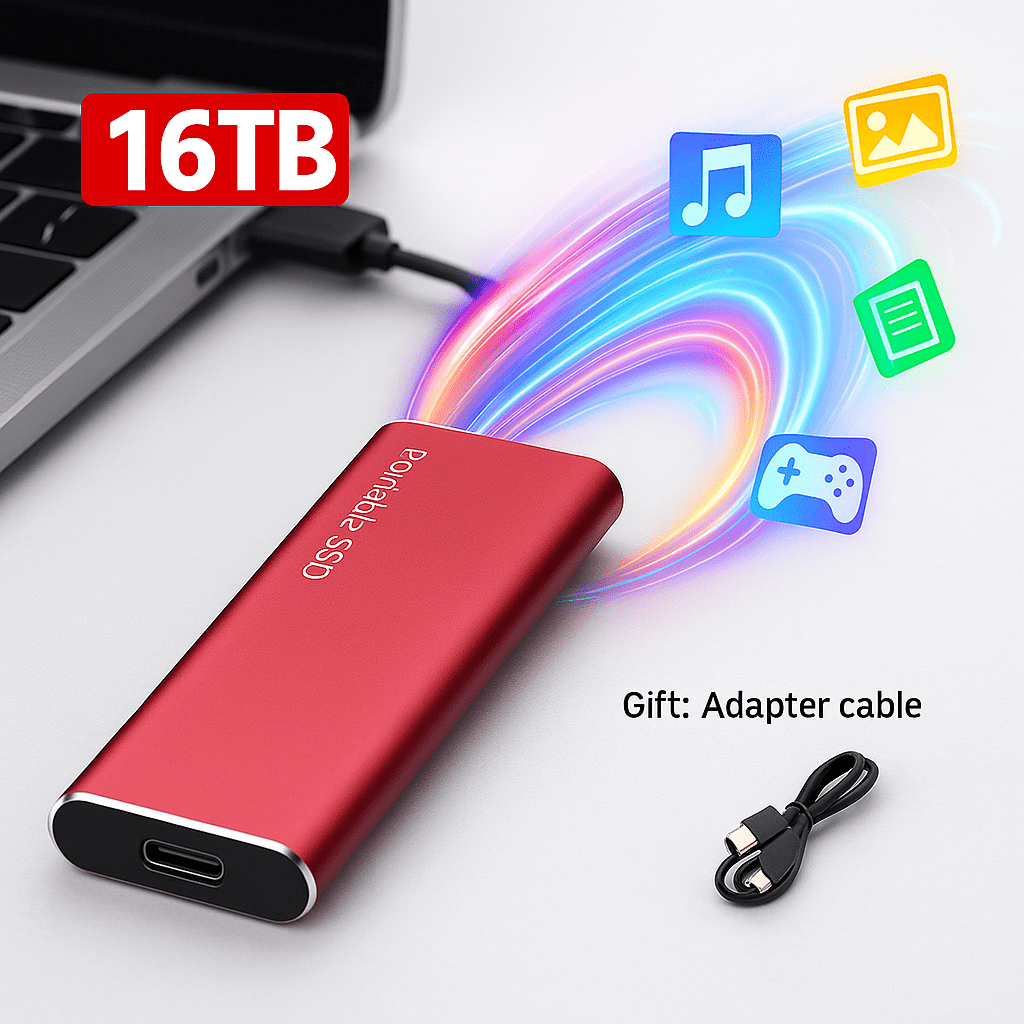 Disco Duro SSD Externo 128TB USB 3.2 Rápido - VyFlair