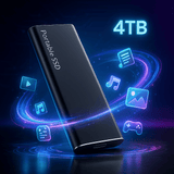 Disco Duro Externo 4TB USB - C Ultra Delgado - VyFlair