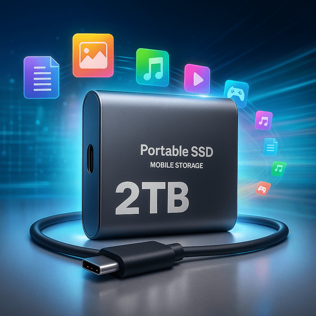 Unidad SSD portátil - almacenamiento compacto - alta velocidad - VyFlair