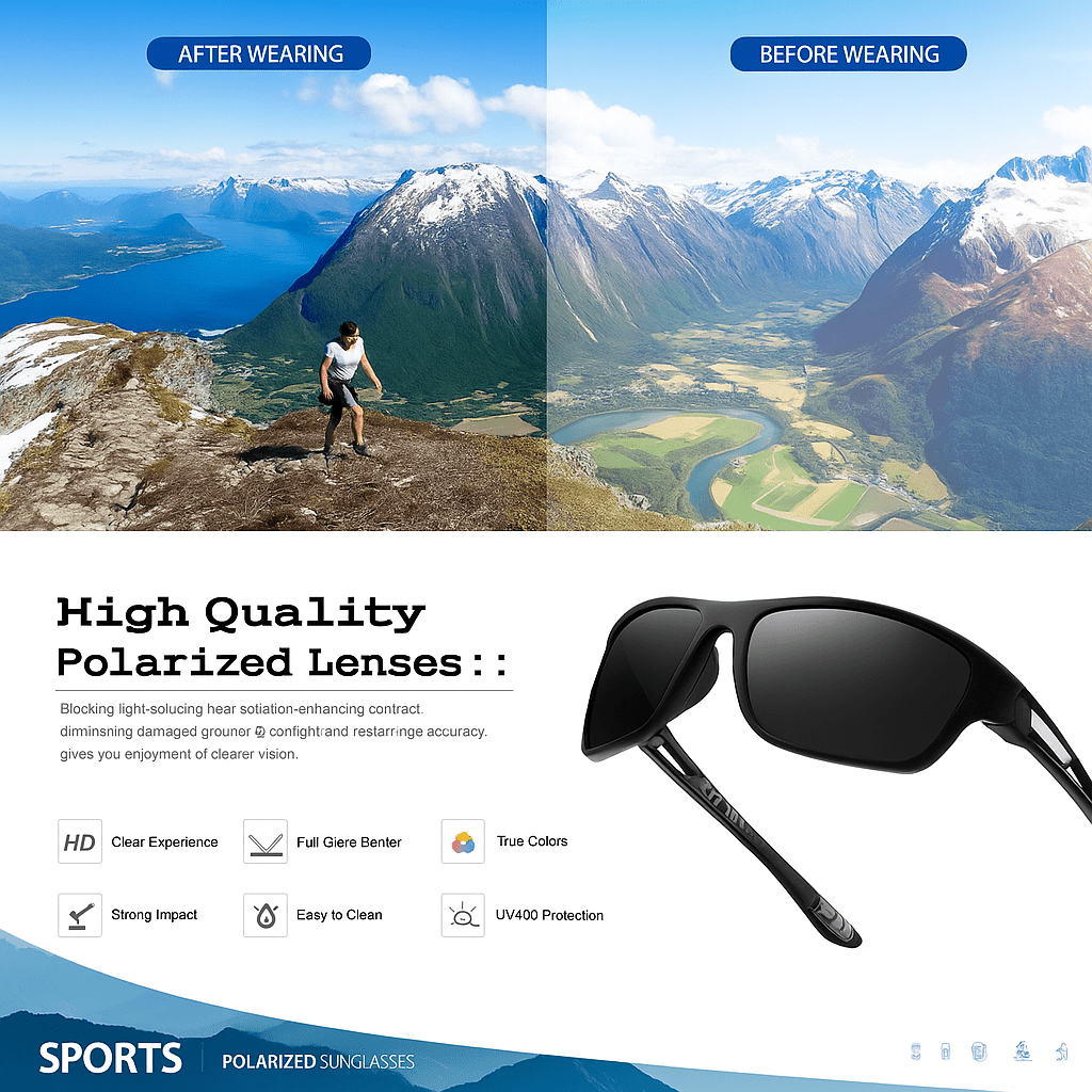 Gafas de Sol Deportivas Polarizadas UV400 | Protección y Estilo para el Exterior - VyFlair