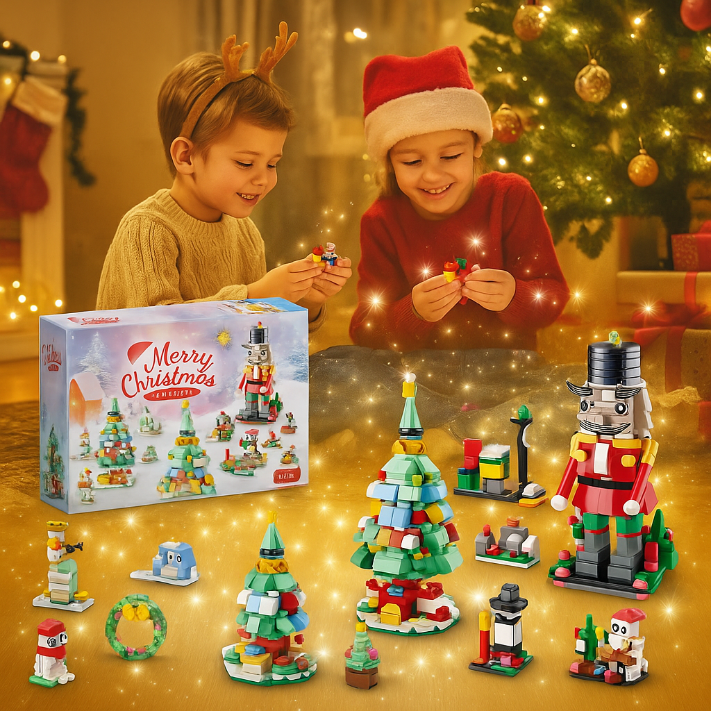 Joybuilder Construction Calendario de Adviento 2025 | 12 días de creatividad navideña para niños