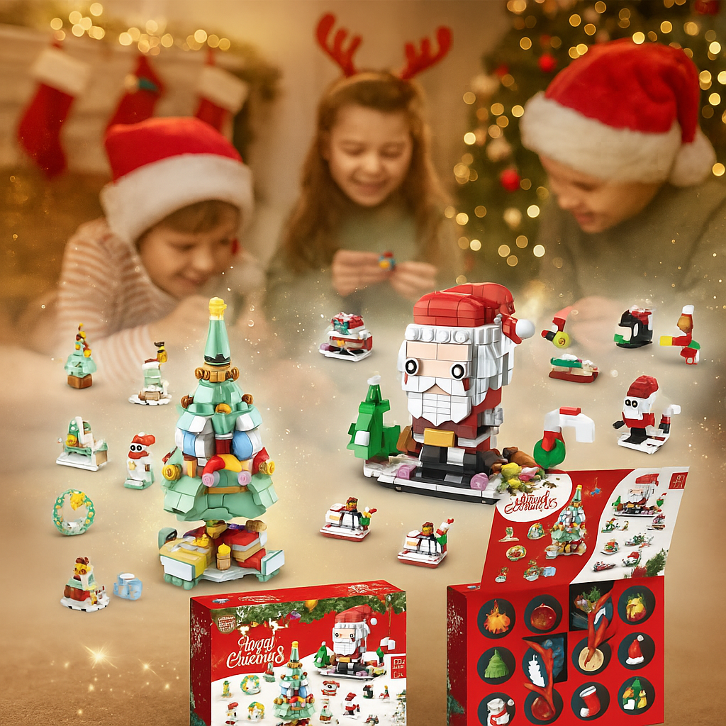 Joybuilder Construction Calendario de Adviento 2025 | 12 días de creatividad navideña para niños