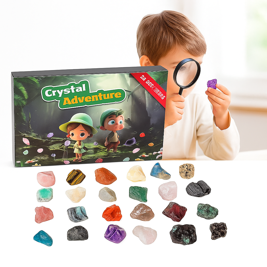 Kalendarz Adwentowy Kamieni Szlachetnych 2025 | 24 Unikalne Naturalne Kryształy do Odkrycia