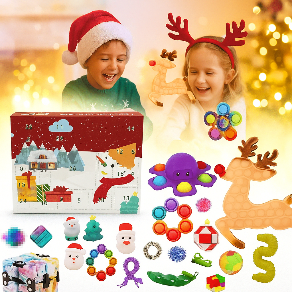 Calendario de Adviento Sensorial para Niños | 24 Juguetes Mágicos para una Navidad Divertida y Relajante