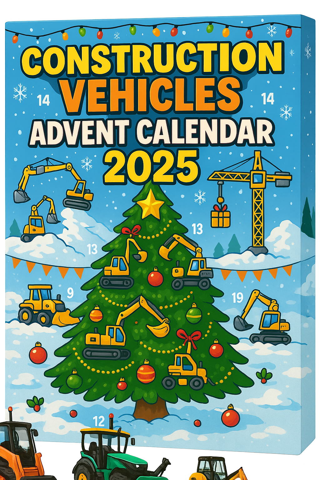 Calendario de Adviento Vehículos de Construcción 2025 – 24 Días de Diversión y Creatividad para Niños