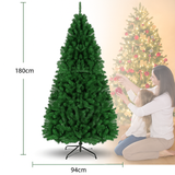 Albero di Natale Verde Artificiale da - 90 a 240 cm | Decorazione Natalizia Interna ed Esterna