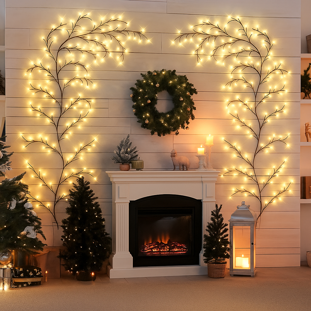 Lampa ścienna LED gałęzie wierzby – oświetlenie dekoracyjne z zasilaniem USB