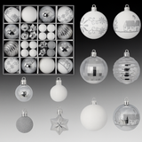 Bolas de Navidad de Plástico Irrompibles – Conjunto de Adornos Elegantes para Árbol