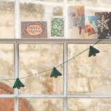 Guirnalda de Fieltro Navideña – Adorno de Árboles y Bolas de Nieve Festivas