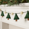 Guirnalda de Fieltro Navideña – Adorno de Árboles y Bolas de Nieve Festivas
