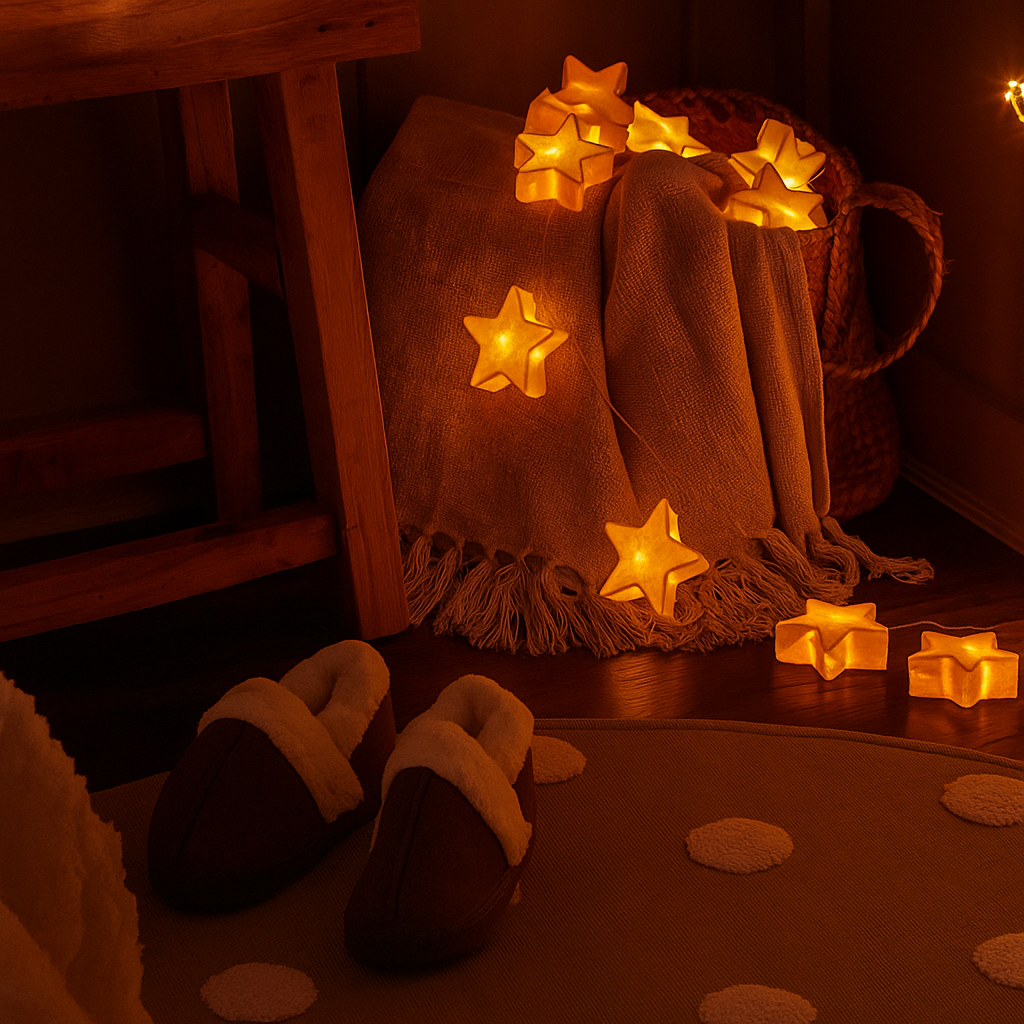 Luces de Estrella Colgantes LED – Decoración Navideña de Hadas para Interior y Exterior