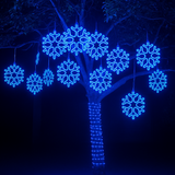 Luces LED Copos de Nieve Impermeables – Decoración Navideña Exterior Brillante y Eficiente