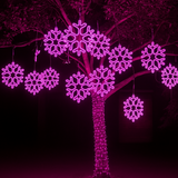 Luces LED Copos de Nieve Impermeables – Decoración Navideña Exterior Brillante y Eficiente