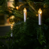 Luces de Vela Blanca Cálida LED – Decoración Navideña Clásica para Árbol