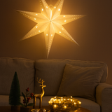 Juego de Luces de Estrella de Papel LED – Decoración Navideña con Brillo Cálido y Elegante