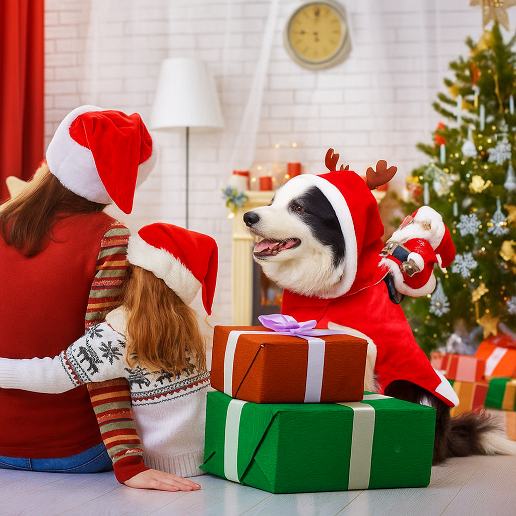 ChristmasDog Maglione di Natale per Cani – Maglia Festiva Traspirante