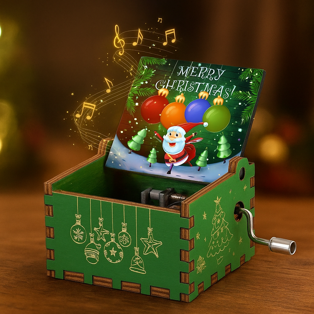 Scatola Musicale Natalizia – Scena Invernale con Melodia “Feliz Navidad”