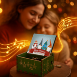 Scatola Musicale Natalizia in Legno – Ballerina Fatta a Mano