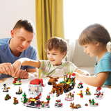 Calendario de Adviento de Navidad – Set de Bloques 6 en 1 con Santa y Árbol