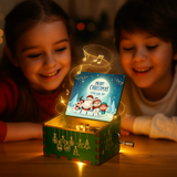 Scatola Musicale Natalizia in Legno – Ballerina Fatta a Mano