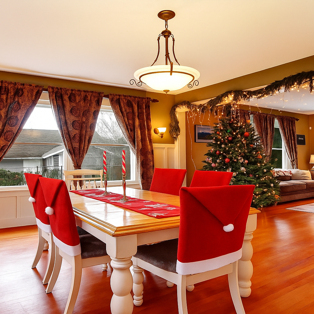 Fundas de Silla Navideñas FestiveSeats – Elásticas y Decorativas