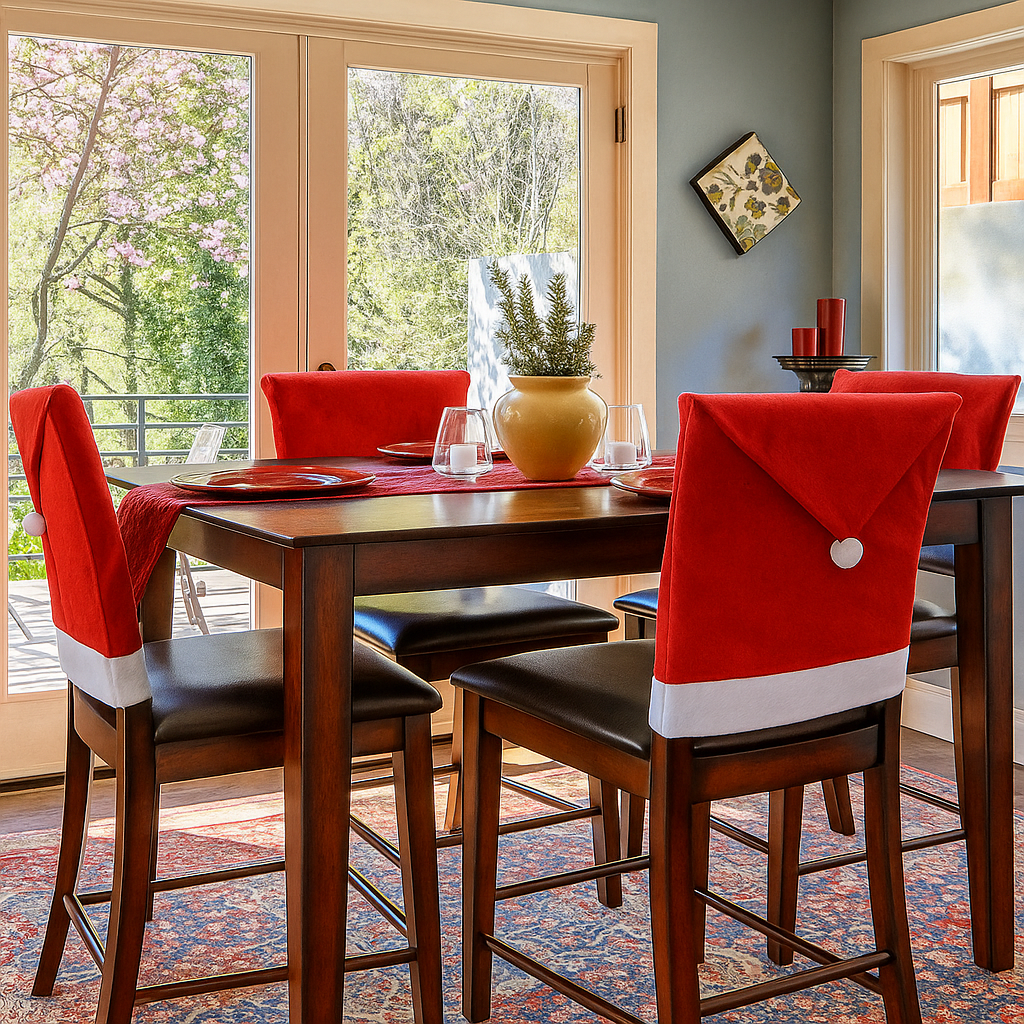 Fundas de Silla Navideñas FestiveSeats – Elásticas y Decorativas