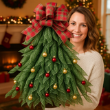 Corona de Navidad Hecha a Mano – Decoración con Luces LED para Puerta Principal