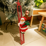 Papá Noel Ascendente Automático – Decoración LED Musical para Árbol de Navidad