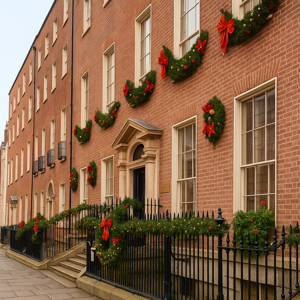 Girlanda poinsecji 2 m – dekoracja świąteczna na choinkę, stół i kominek