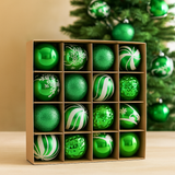 Zestaw luksusowych bombek choinkowych – 16 sztuk o średnicy 6 cm na choinkę