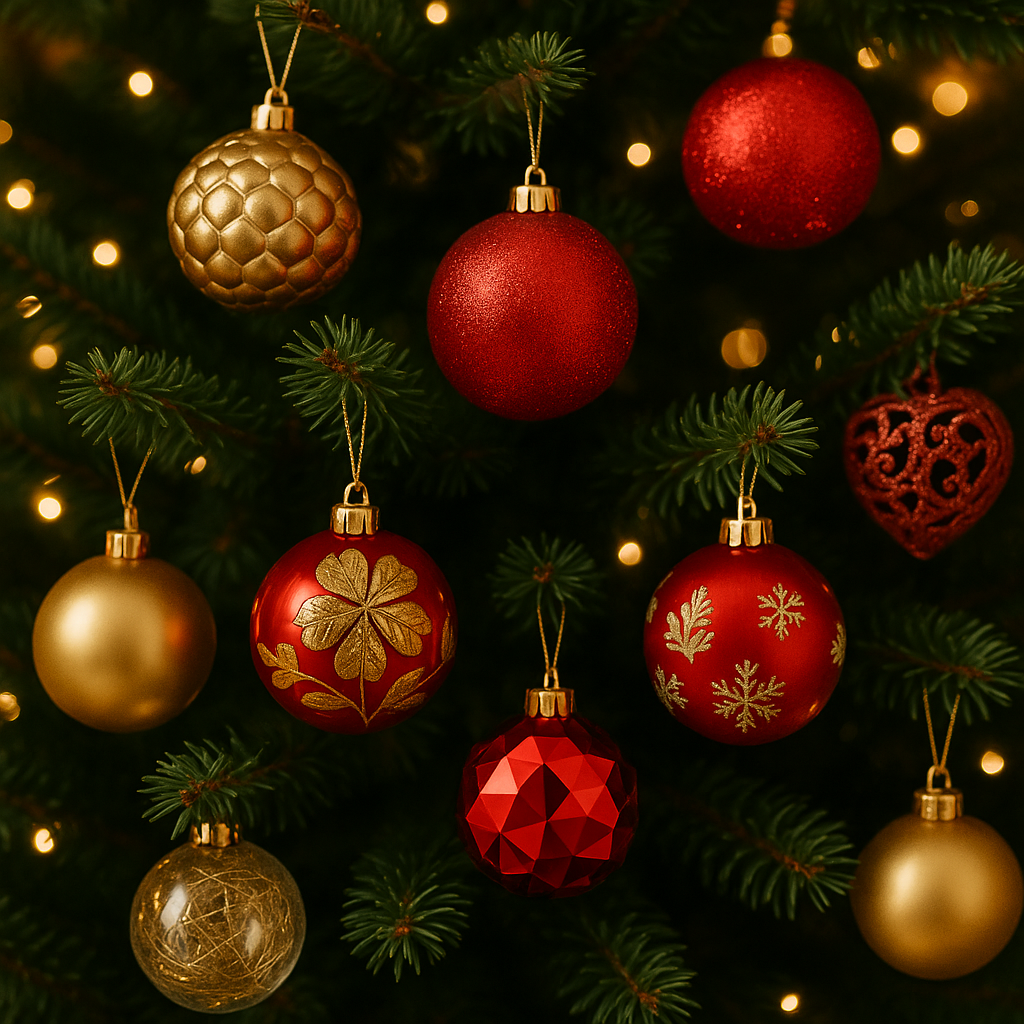Zestaw luksusowych bombek choinkowych – 16 sztuk o średnicy 6 cm na choinkę