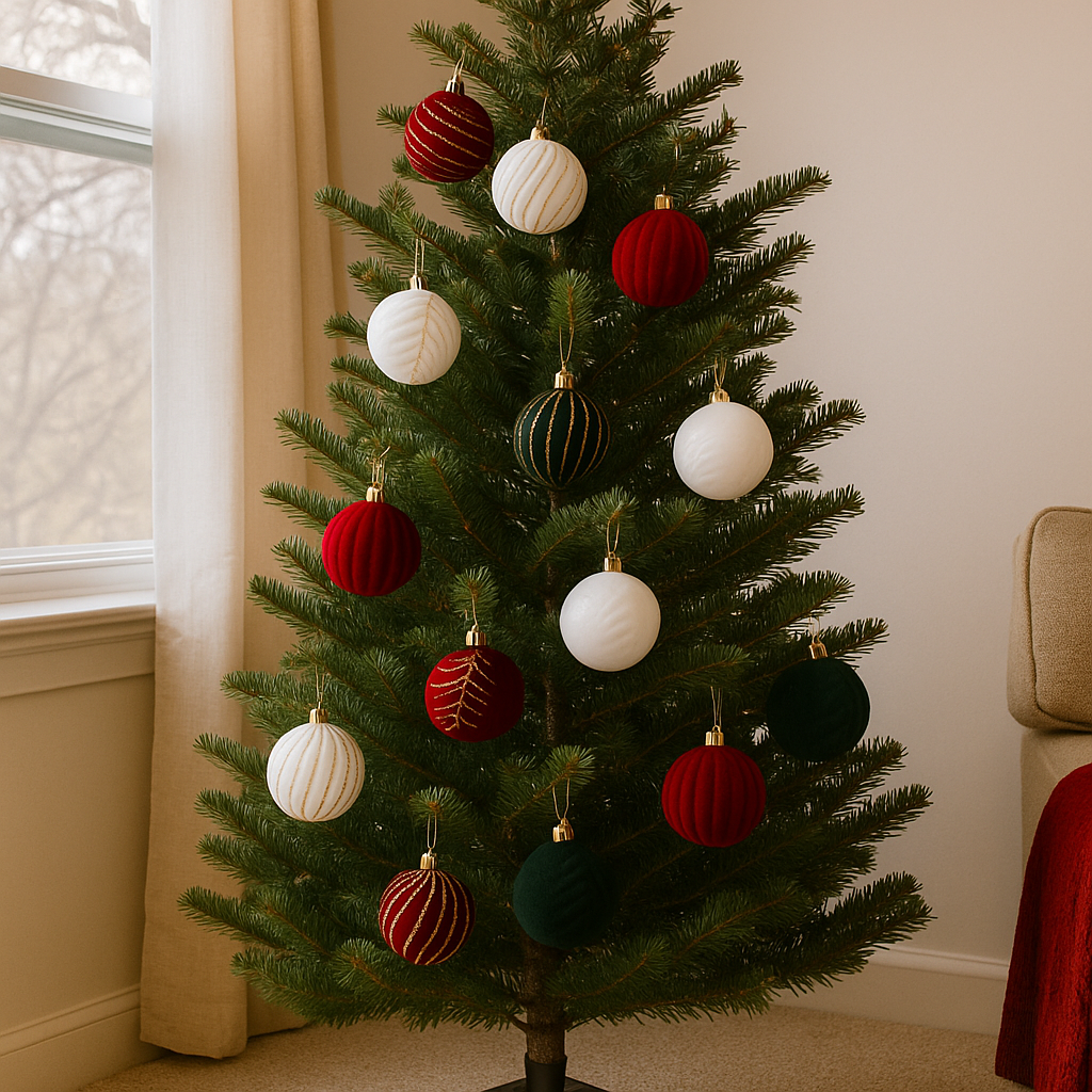 Błyszczące bombki choinkowe 12 szt. – Unikalny design i luksusowy akcent