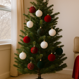 Błyszczące bombki choinkowe 12 szt. – Unikalny design i luksusowy akcent